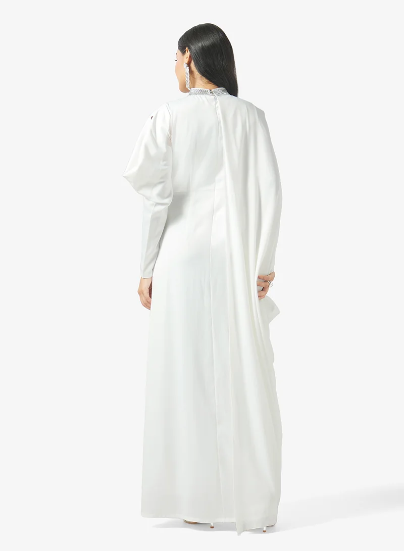 جولدن ابل Mock Neck  Maxi Dress