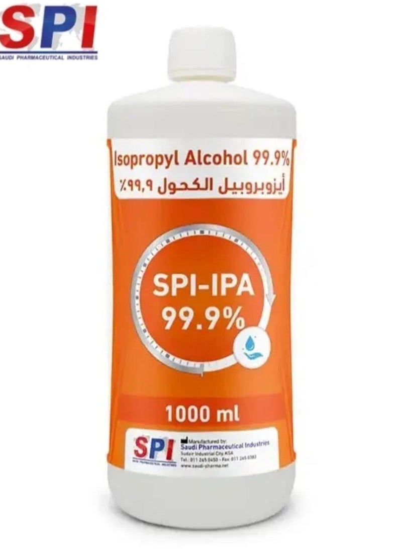 إس بي أي كحول أيزوبروبيل الطبي النقي والصافي بنسبة 99.9% سعة ( 1000مل ) من إس بي أي - Image 1