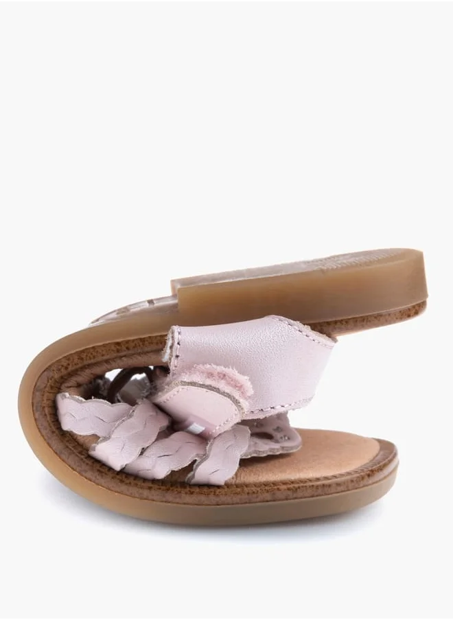 Pablosky Girls' Strappy Sandals with Hook and Loop Closure