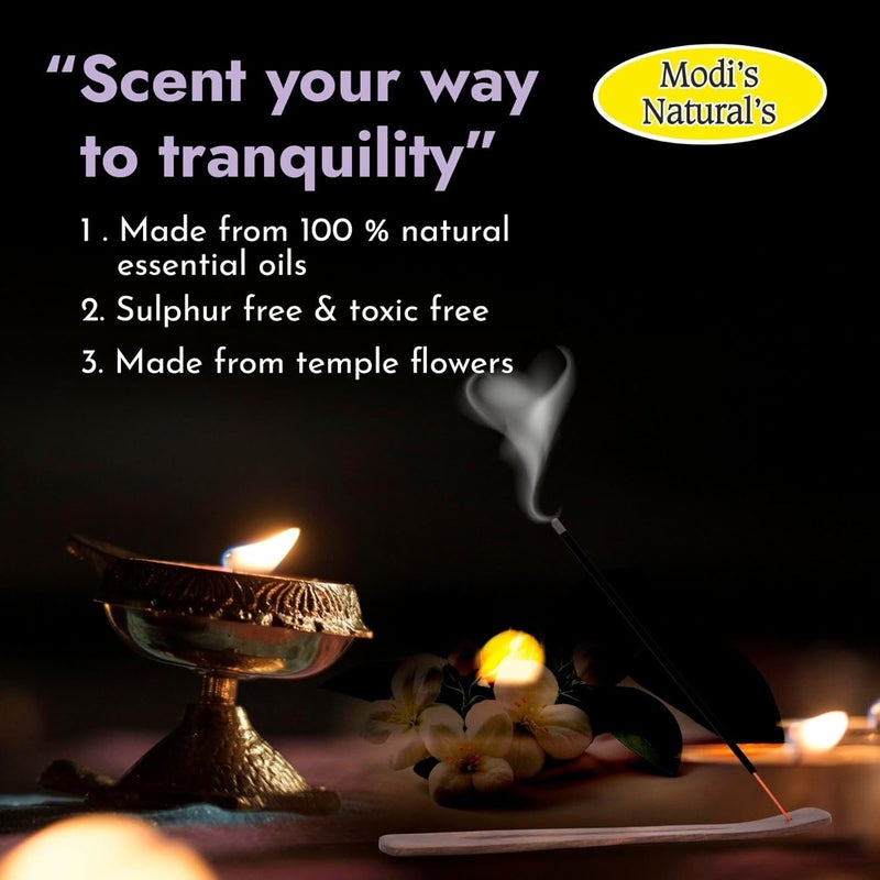 Modis Naturals Modis Naturals Kesar Chandan Agarbatti Combo 4x100 GM 0 Charcoal Organic Ingredients Infused with Natural Saffron Sandalwood for Puja Meditation Aromatherapy Calming Ambience  - Image 5