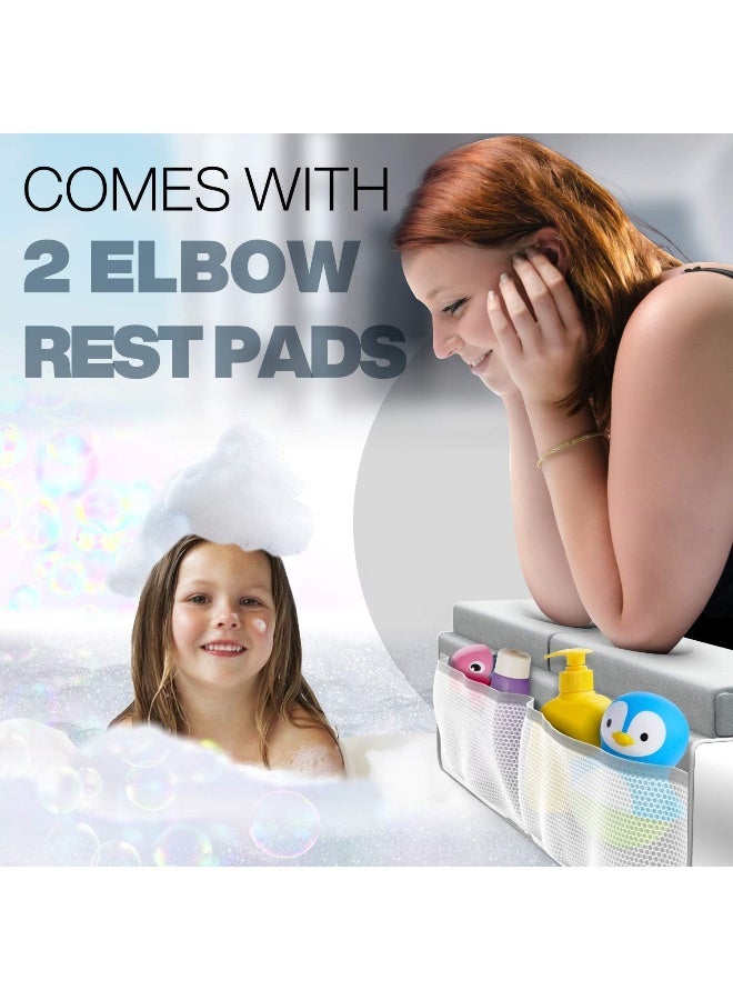 Benicci Comfortable Bath Kneeler and Elbow Kneeling Rest Pad for Baby Bathing Parents - Painless Foam Mat with Toy Organizer Pockets - Quick Drying, Foldable, Non-Slip for Baby and Toddler Bathing - Image 3