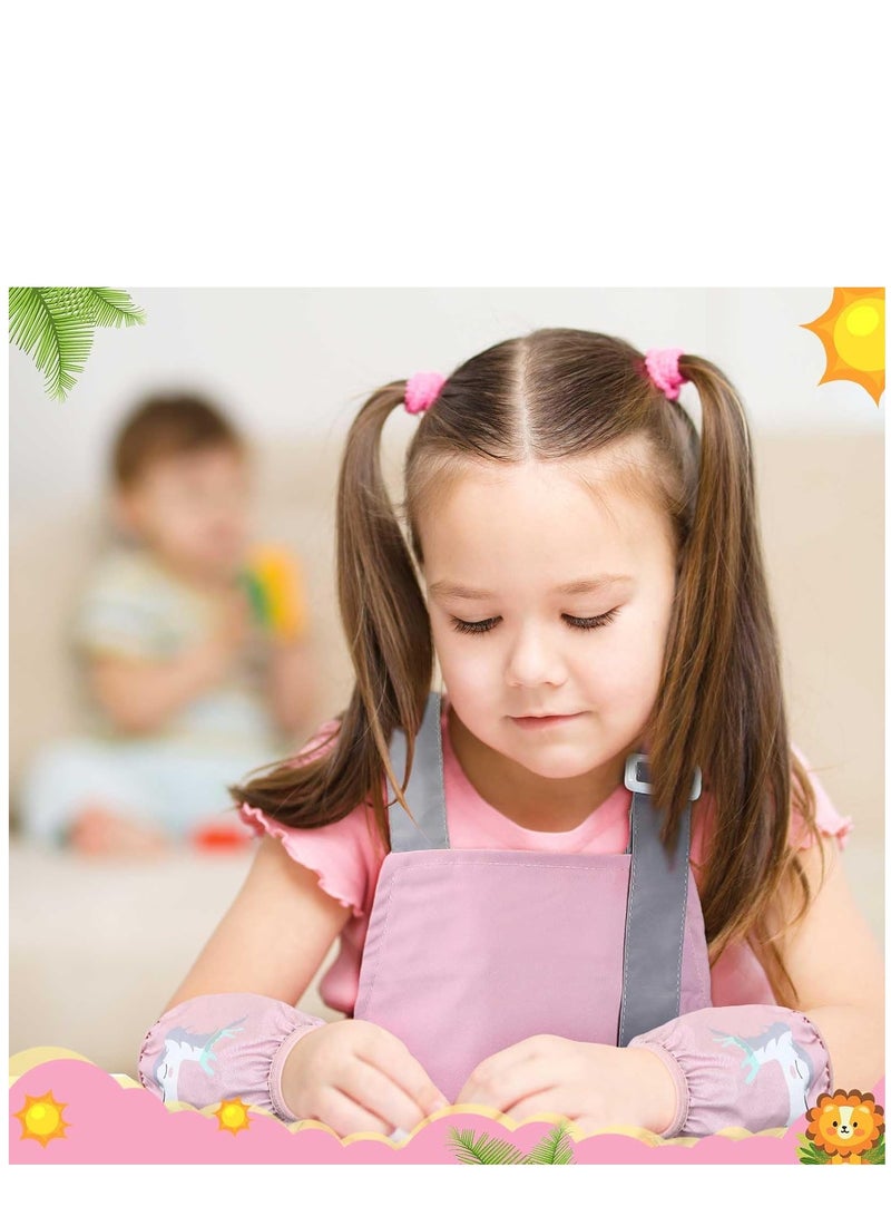 KASTWAVE 2 Pack Kids Apron Waterproof Artist Painting Apron with Pockets Chef Art Smock for Girls Boys Cooking Baking Art - Image 3