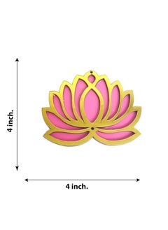 Rise-N-Shine Rise N Shine Lotus Flower Hangings for Decoration Wall Hangings for Temple Home Dcor Diwali Decoration Items for Home Decor Door Hanging Pooja Room Decoration 4 Inch 12  - Image 2