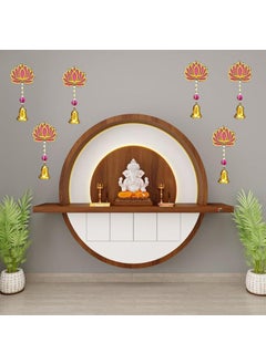 Rise-N-Shine Rise N Shine Lotus Flower Hangings for Decoration Wall Hangings for Temple Home Dcor Diwali Decoration Items for Home Decor Door Hanging Pooja Room Decoration 4 Inch 12  - Image 4