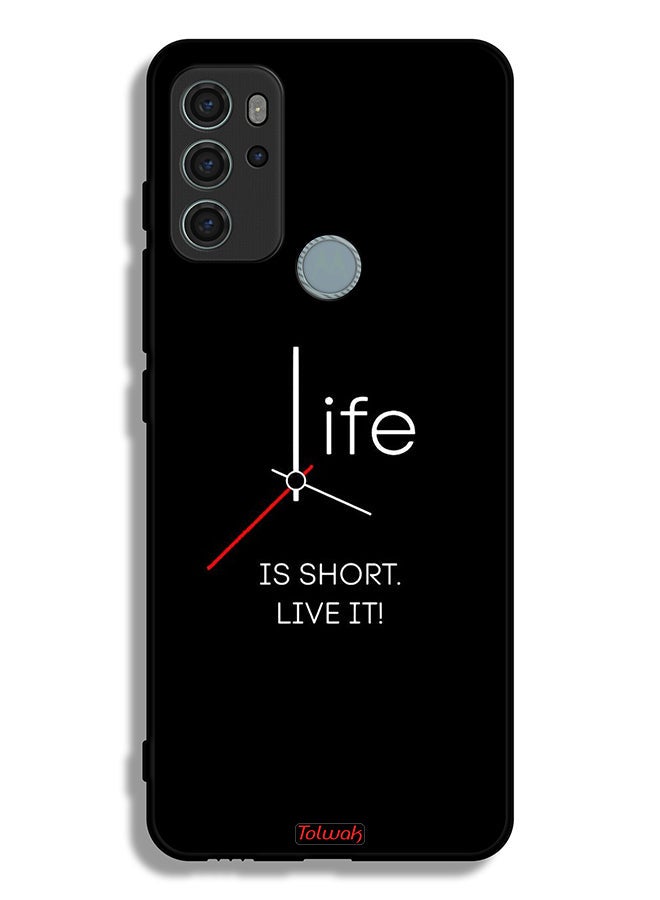 Tolwak Motorola Moto G60S Protective Case Cover Life Is Short Live It - Image 2