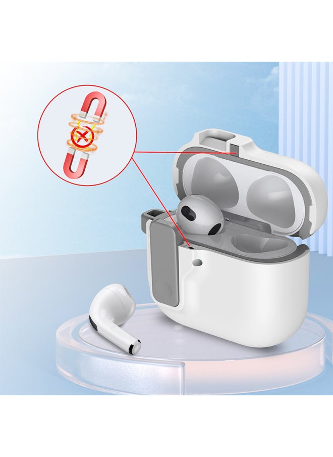 Generic - Elastic Cover Airpods 4 Generation Protective Cover Drop-resistant 2024 Suitable For Apple Earphone Case Simple Airpods Case-Color:Fluffy Gray-Applicable Models:Airpods Pro2 Generation - Image 1