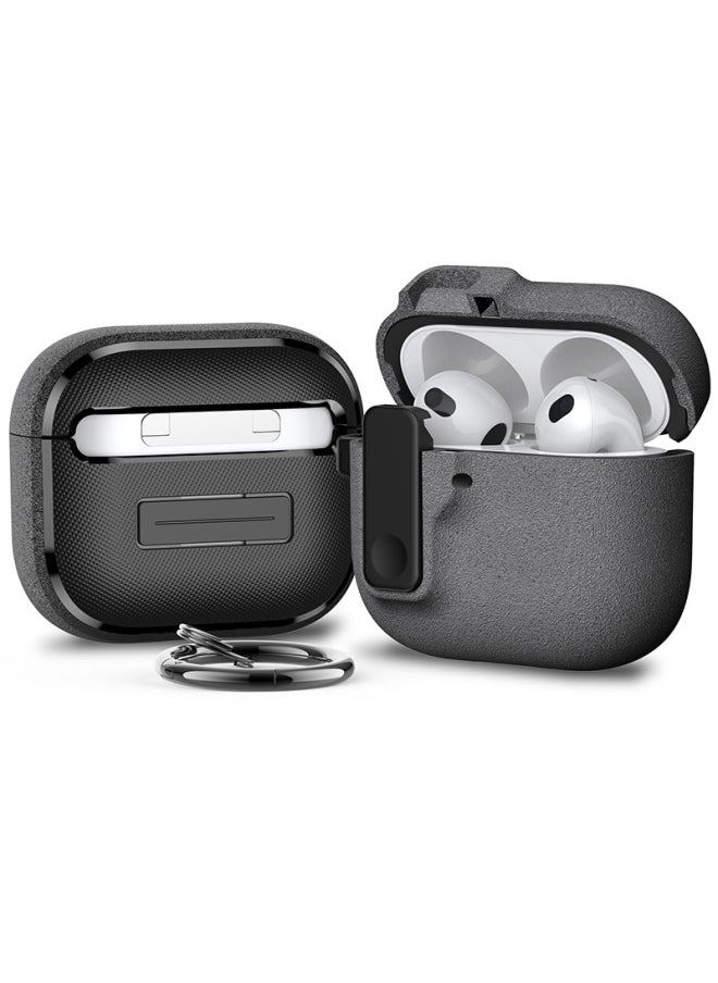 Generic - Elastic Cover Airpods 4 Generation Protective Cover Drop-resistant 2024 Suitable For Apple Earphone Case Simple Airpods Case-Color:Fluffy Gray-Applicable Models:Airpods Pro2 Generation - Image 1