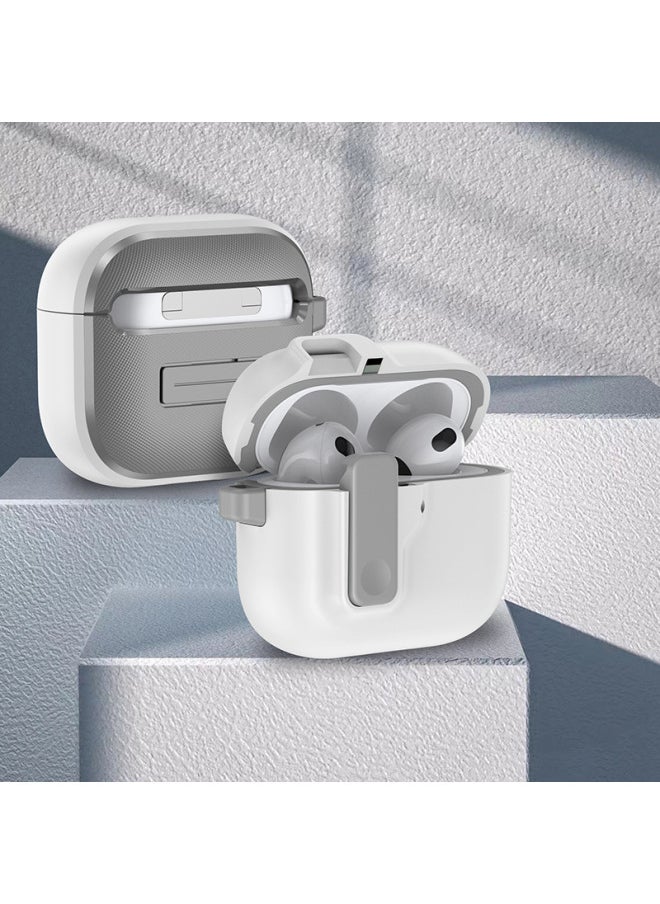 Generic - Elastic Cover Airpods 4 Generation Protective Cover Drop-resistant 2024 Suitable For Apple Earphone Case Simple Airpods Case-Color:Fluffy Gray-Applicable Models:Airpods Pro2 Generation - Image 1