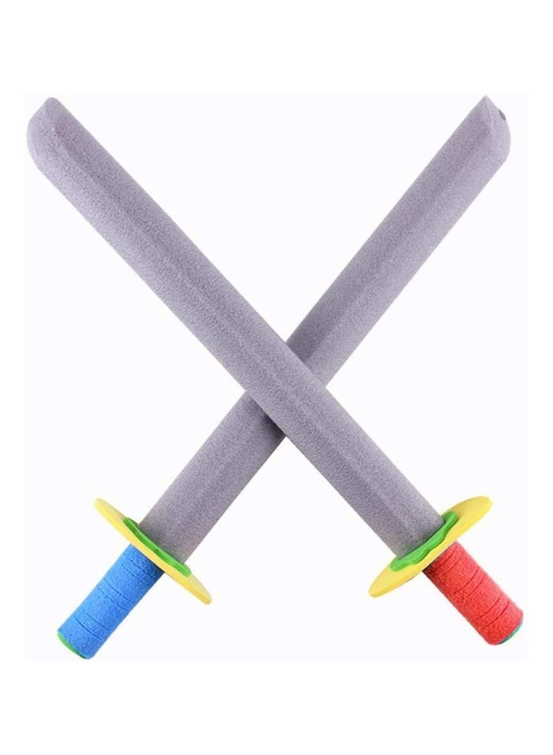 ماكس وشركاه 4 قطع ألعاب سيف للأطفال باللون الأزرق والأحمر، لعبة سيف إسفنجية مرحة للأطفال من إسفنج EVA - Image 2