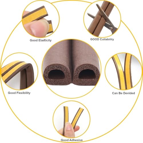 Kriq Self-Adhesive Door and Window Seal Strip || Soundproof Door Bottom Sealing Strip for Noise Gap Blocker || Waterproof, DustProof, NoiseProof, Bug, Draft Protector Rubber Strip (Weather Strip) - Image 3