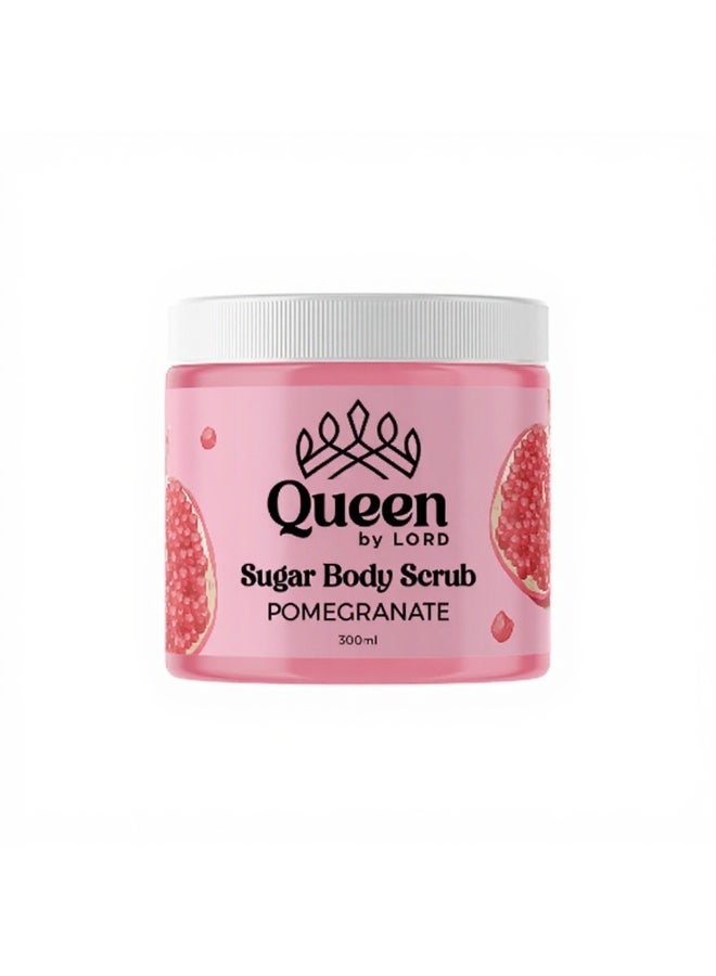كوين باي لورد مقشر السكر للجسم برائحة الرمان من كوين باي لورد - 300 جم - Image 1