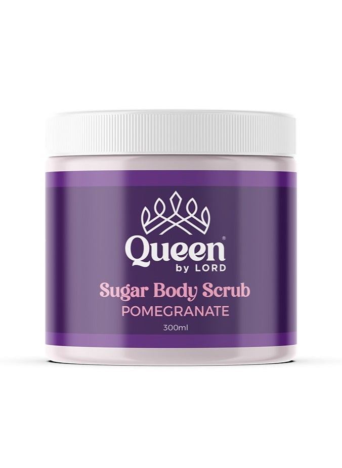 Queen By Lord Body Sugar Scrub With Pomegranate Scent - 300 gm - Packaging May Vary  - Image 1