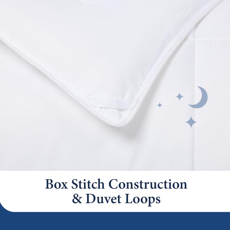 Cosy House Collection Luxury Down Alternative Comforter - Rayon Derived from Bamboo - Bedroom Essentials - All Season Use - Box Stitch Construction & Duvet Loops (Twin/Twin XL Turquoise) - Image 5