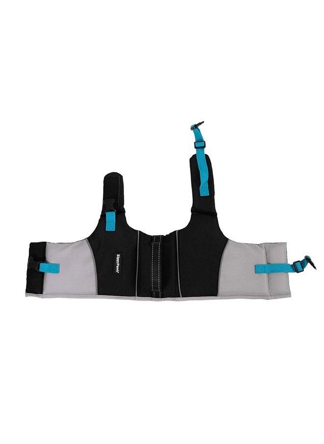 ZippyPaws - Adventure Dog Lifejacket, Swimming Vest for Dogs & Puppies, Life Jacket for Swim Training Small Medium & Large Dogs - Teal, Medium - Image 1