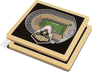 YouTheFan YouTheFan NCAA Purdue Boilermakers Unisex NCAA 3D StadiumView Coaster, Team Color, 4" x 4" x .3125", 5021152  - Image 1