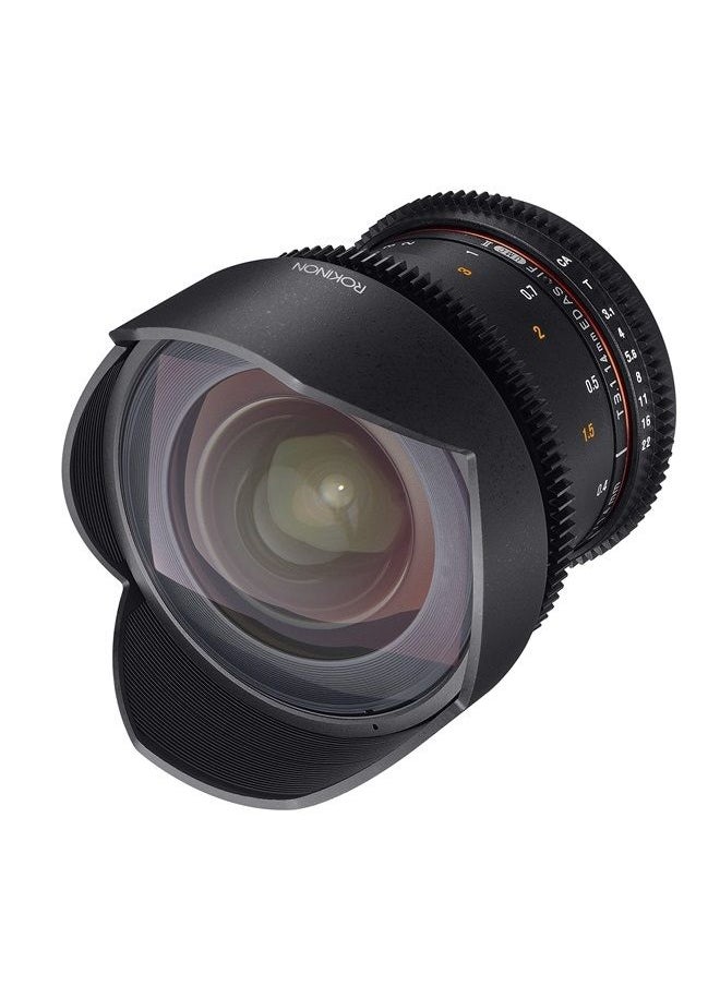 Rokinon Cine DS DS14M-C 14mm T3.1 ED AS IF UMC Full Frame Cine Wide Angle Lens for Canon EF  - Image 4