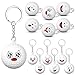Arrowbash 12 Pcs Mini Funny Stress Balls Keychain Sport Face Keychain Stress Relief Squeeze Sport Balls team Gifts for Women Men Sport Team Players Party Favor Birthday Gift Golf - Image 2