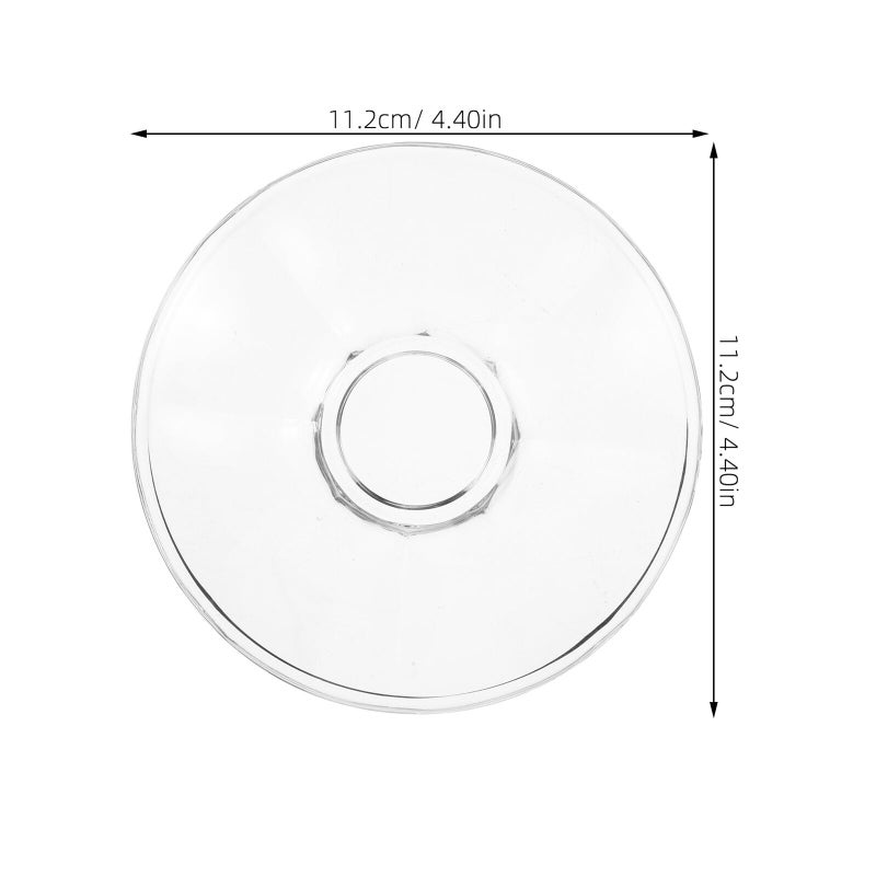 4Pcs Round Glass Tea Saucer Plates Thickened Appetizer Fruit Dessert Serving Dishes - Image 3