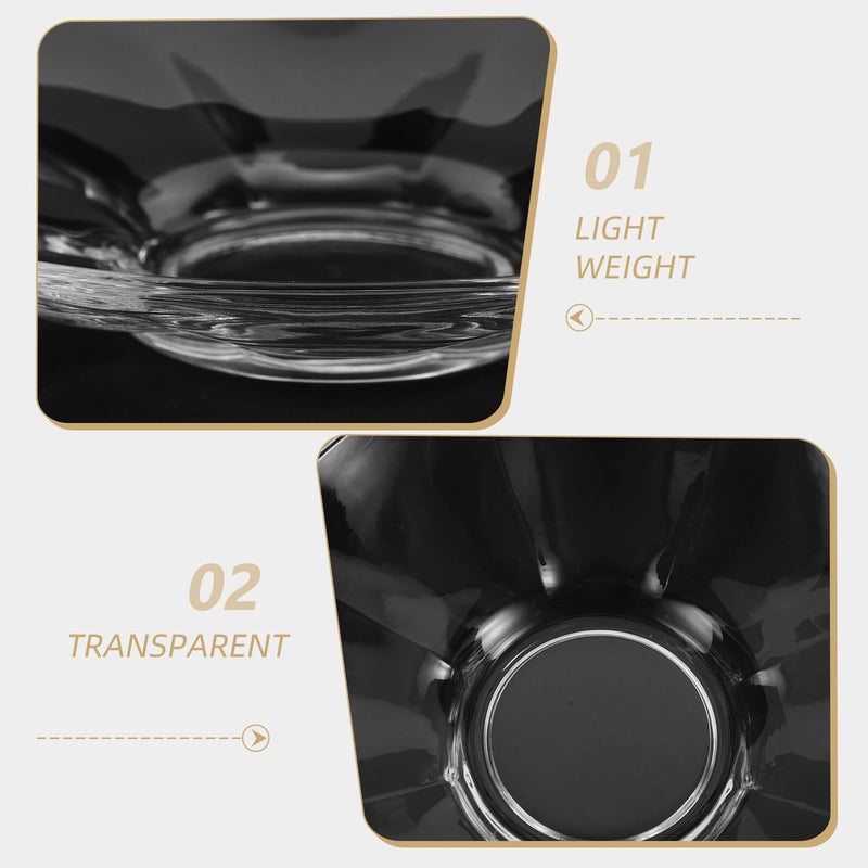 4Pcs Round Glass Tea Saucer Plates Thickened Appetizer Fruit Dessert Serving Dishes - Image 4