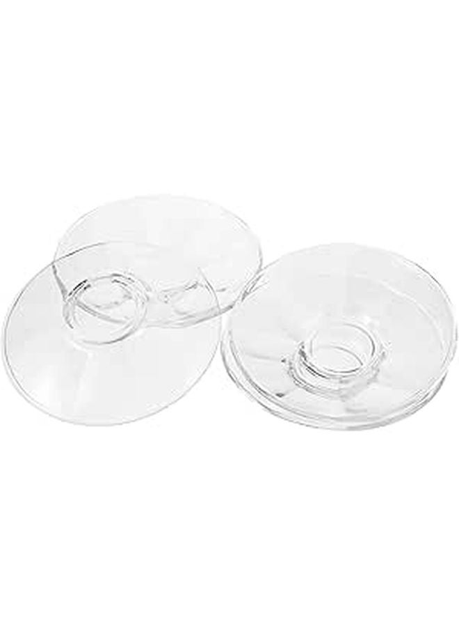 4Pcs Round Glass Tea Saucer Plates Thickened Appetizer Fruit Dessert Serving Dishes - Image 1