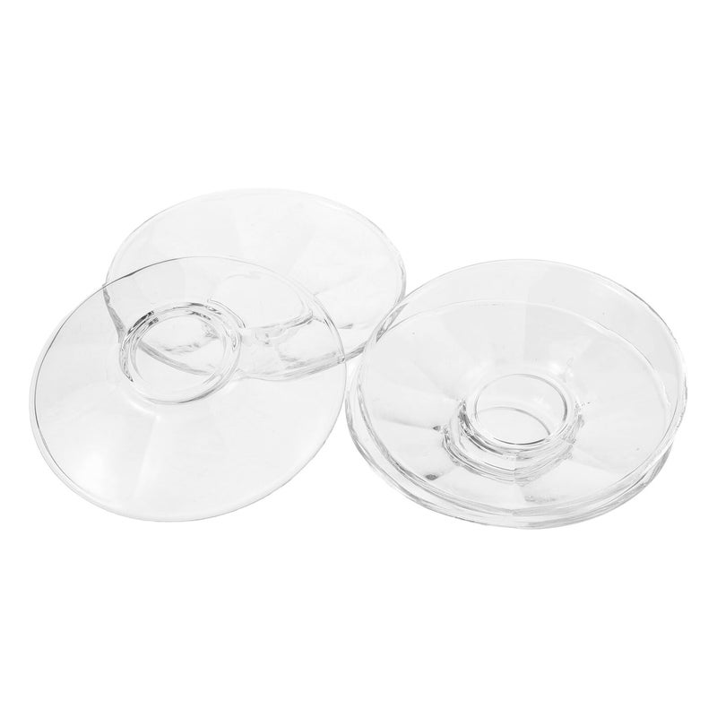4Pcs Round Glass Tea Saucer Plates Thickened Appetizer Fruit Dessert Serving Dishes - Image 2