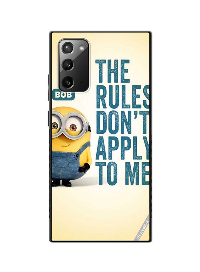 VR CREATIVE Protective Case Cover For Samsung Galaxy Note20 5G The Rules Dont Apply For Me Design Multicolour - Image 1