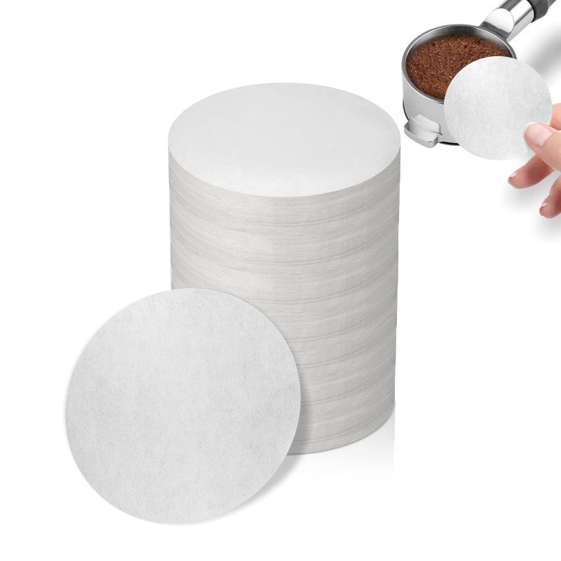 500 Pcs Coffee Paper Filter for Espresso Coffee Maker 51 mm Unbleached Espresso Filter Puck Screen Portafilter Paper Compatible with Breville Barista Mr Coffee and Other Espresso Machine