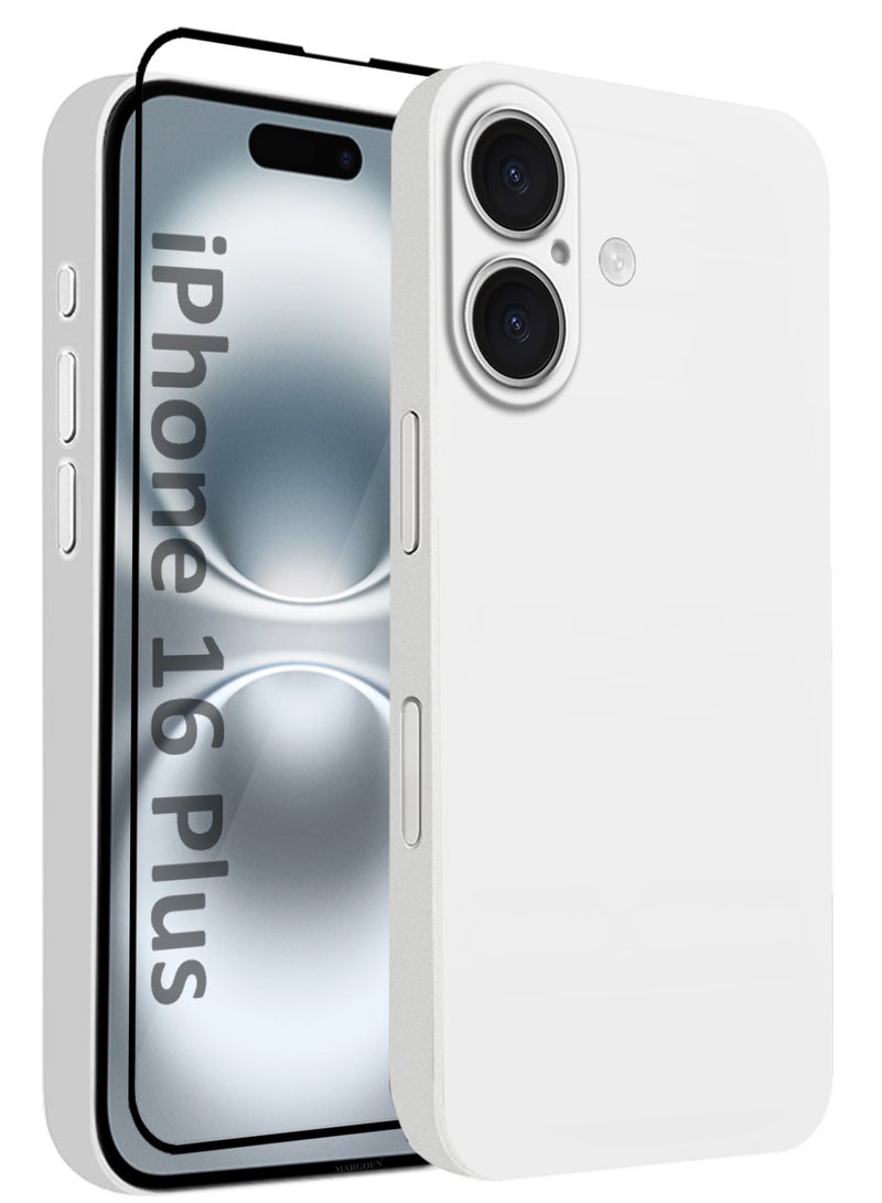 CATANES 2Packs Thin Case for iPhone 16 Plus , Back Cover Sturdy Durable Ultra-Thin Case Drop Protection Cover Clear - White - Image 1