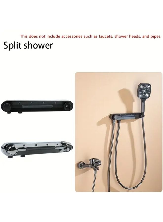 Black Wall Mounted Shower Head Easy Installation No Electricity Needed - Image 2
