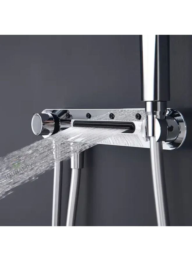 Black Wall Mounted Shower Head Easy Installation No Electricity Needed - Image 5