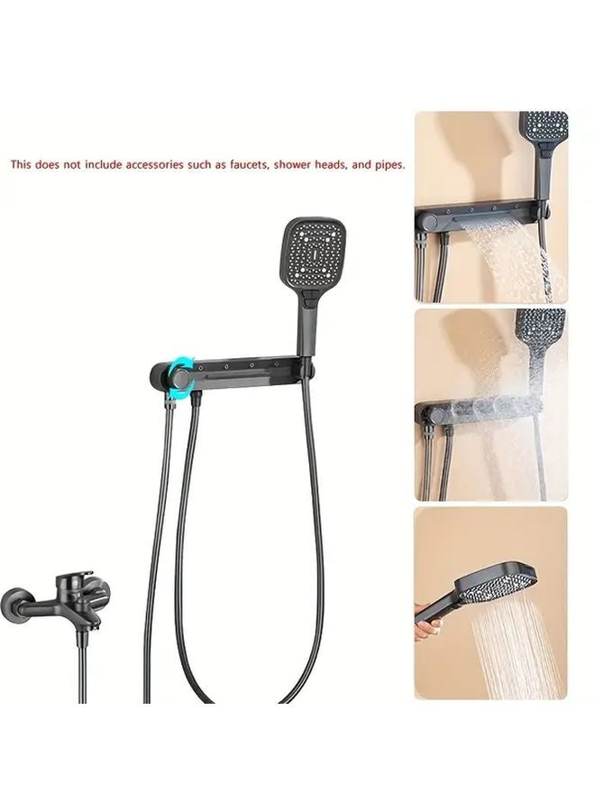Black Wall Mounted Shower Head Easy Installation No Electricity Needed - Image 3