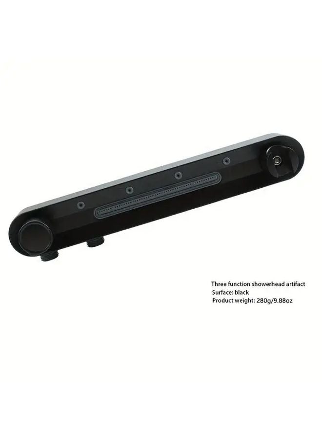 Black Wall Mounted Shower Head Easy Installation No Electricity Needed - Image 1