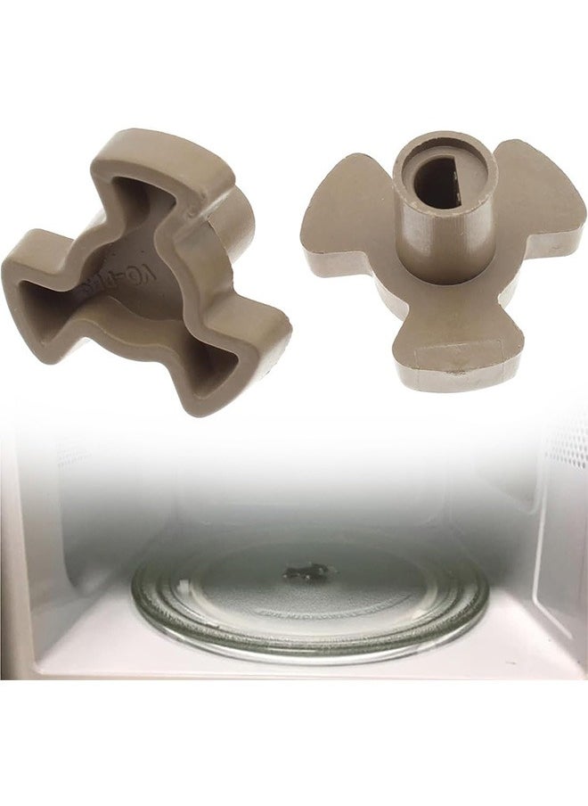GMORO 2PCS Microwave Turntable Motor Coupler Microwave Oven Turntable Roller Guide Support Glass Tray Drive Coupling Replacement, Shaft Length - 0.59inch  - Image 1