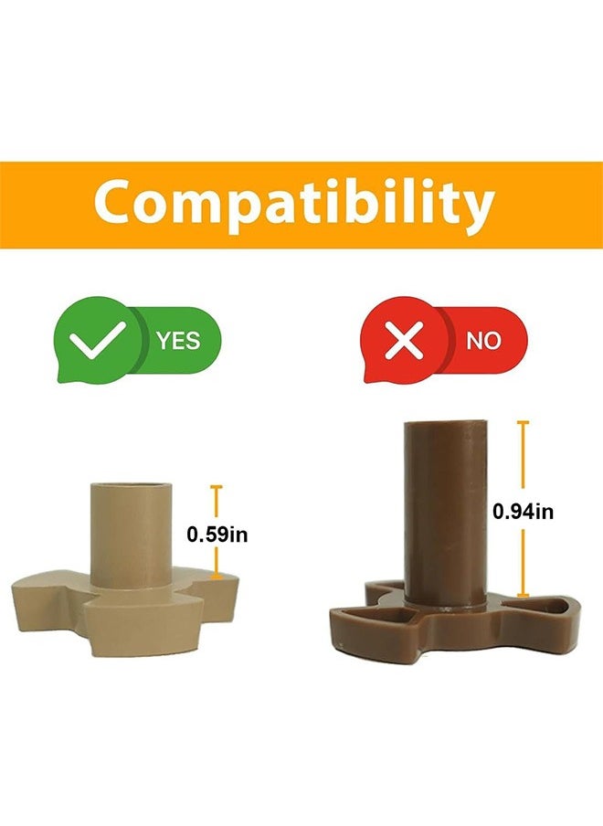GMORO 2PCS Microwave Turntable Motor Coupler Microwave Oven Turntable Roller Guide Support Glass Tray Drive Coupling Replacement, Shaft Length - 0.59inch  - Image 3