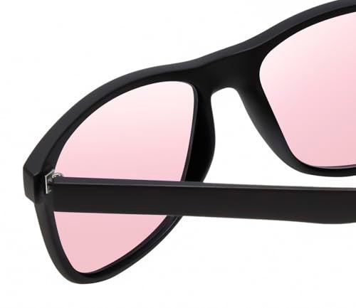 Calabria Noah Panthos Pink Tint FL-41 Glasses Matte Black Men Women Migraine Glasses FL41 Fluorescent Blue Light Sensitivity - Image 4