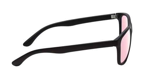 Calabria Noah Panthos Pink Tint FL-41 Glasses Matte Black Men Women Migraine Glasses FL41 Fluorescent Blue Light Sensitivity - Image 3