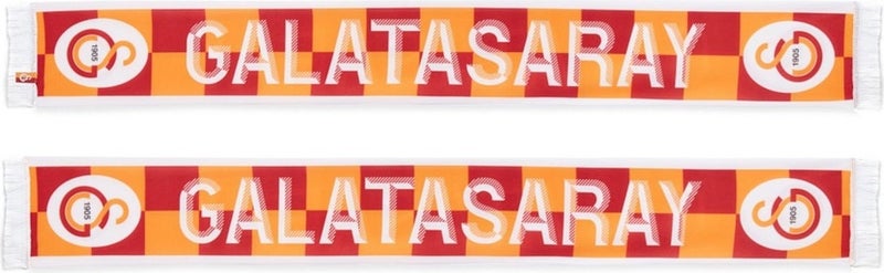 Galatasaray Licensed Yellow Red Checkered Scarf  - Image 1