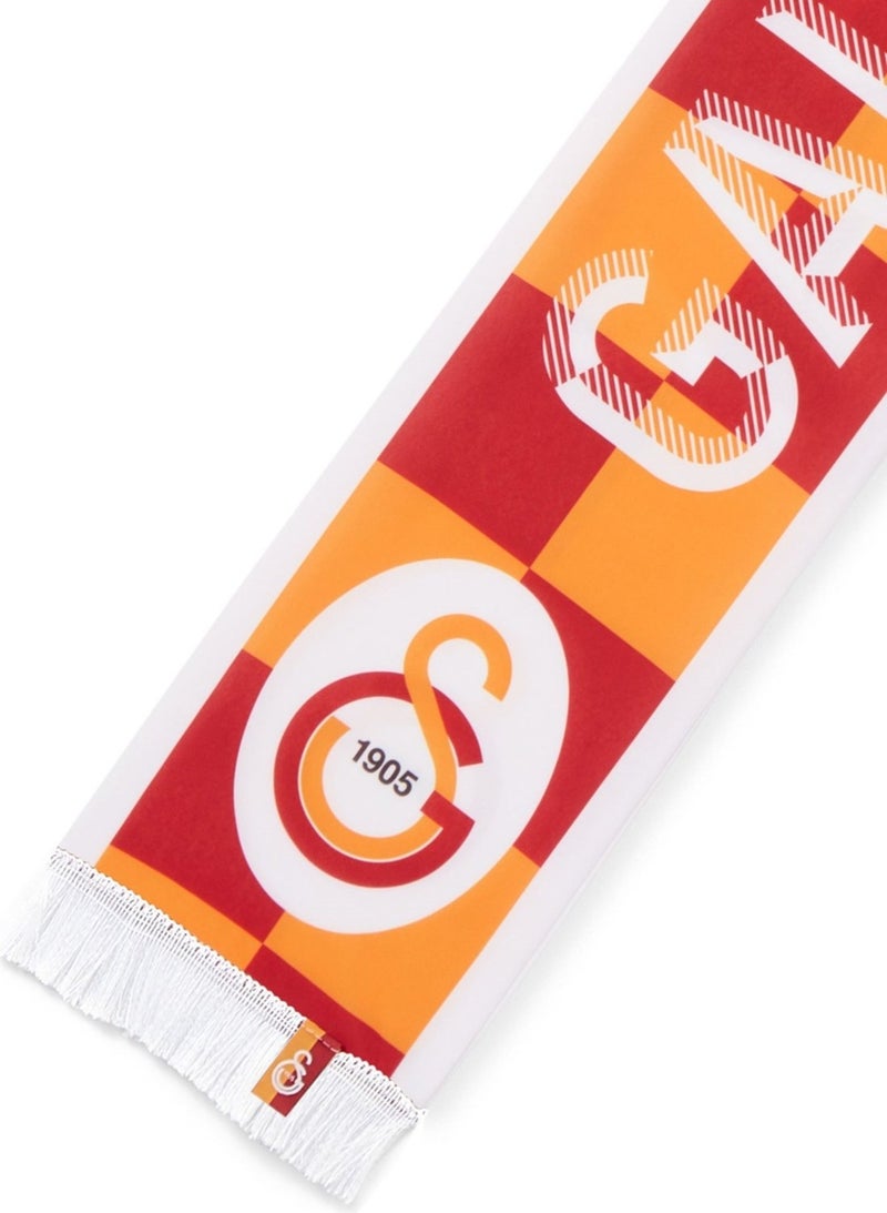 Galatasaray Licensed Yellow Red Checkered Scarf  - Image 2