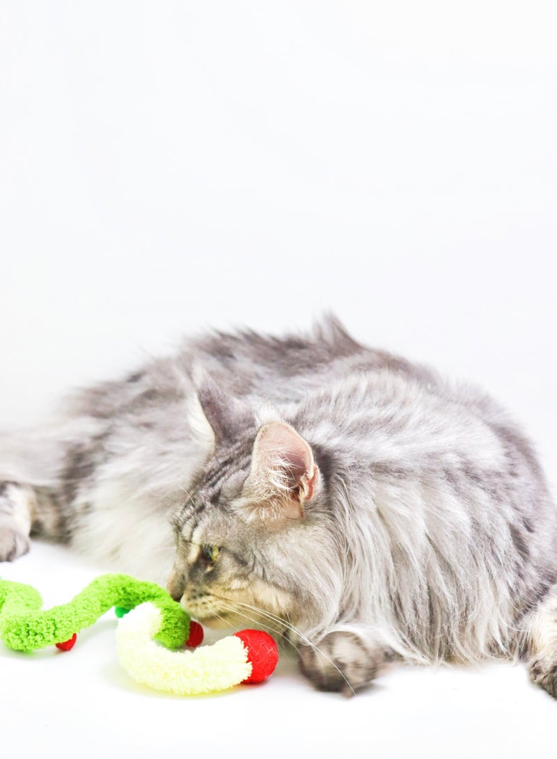 1 Piece Cat Toys Interactive Cat Wand Toys with Feather and Bell Safe Cat Teaser Catcher Stick Toy Colorful  for Cats Kittens Training Pets Exerciser - Image 2