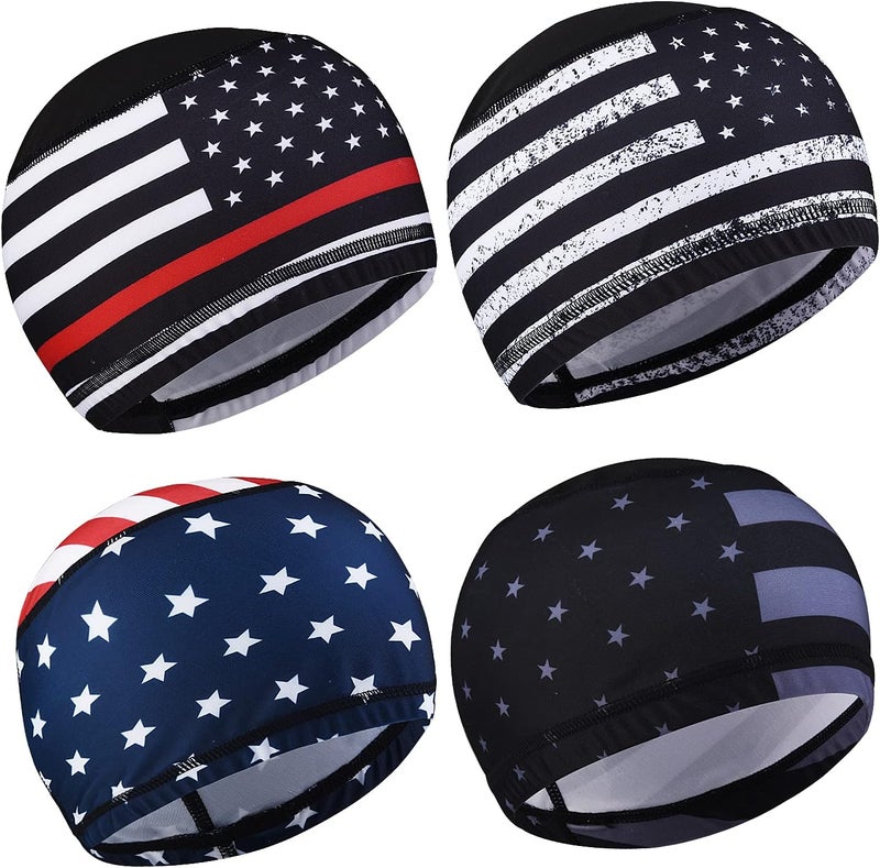 vidsel Skull Cap Helmet Liner Hard Hat Liner Running Beanie Head Wrap Bicycle Football Sweat Wicking Cycling Caps for Men Women - Image 1
