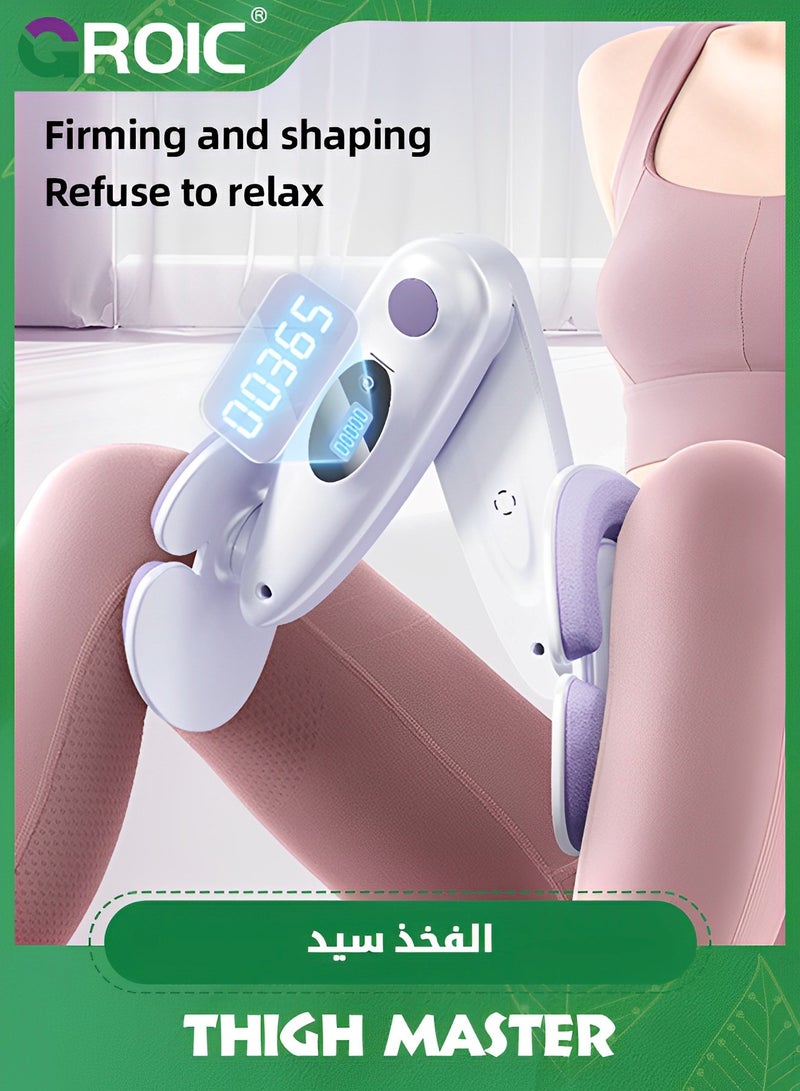 GROIC جهاز Thigh Master مع عداد وشد قابل للتعديل، تمرين كيجل، جهاز تمرين الفخذ الداخلي، جهاز تدريب عضلات قاع الحوض، معدات تمرين الفخذ، جهاز تمرين الفخذ للنساء، جهاز شد كيجل - Image 3