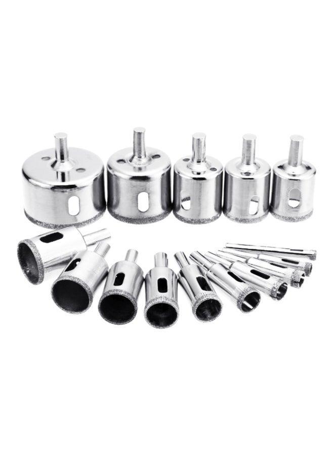 Generic 15-Piece Diamond Hole Saw Drill Bit Set Sliver (6, 8, 10, 12, 14, 16, 18, 20, 22, 25, 26, 28, 30, 40, 50)mm  - Image 4