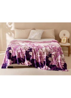 RISHAHOME Light weight Extra Soft King Size Solid Blanket all season Flannel Fleece Throw Blanket 200x230cm 100% Polyester-Multicolor  - Image 1