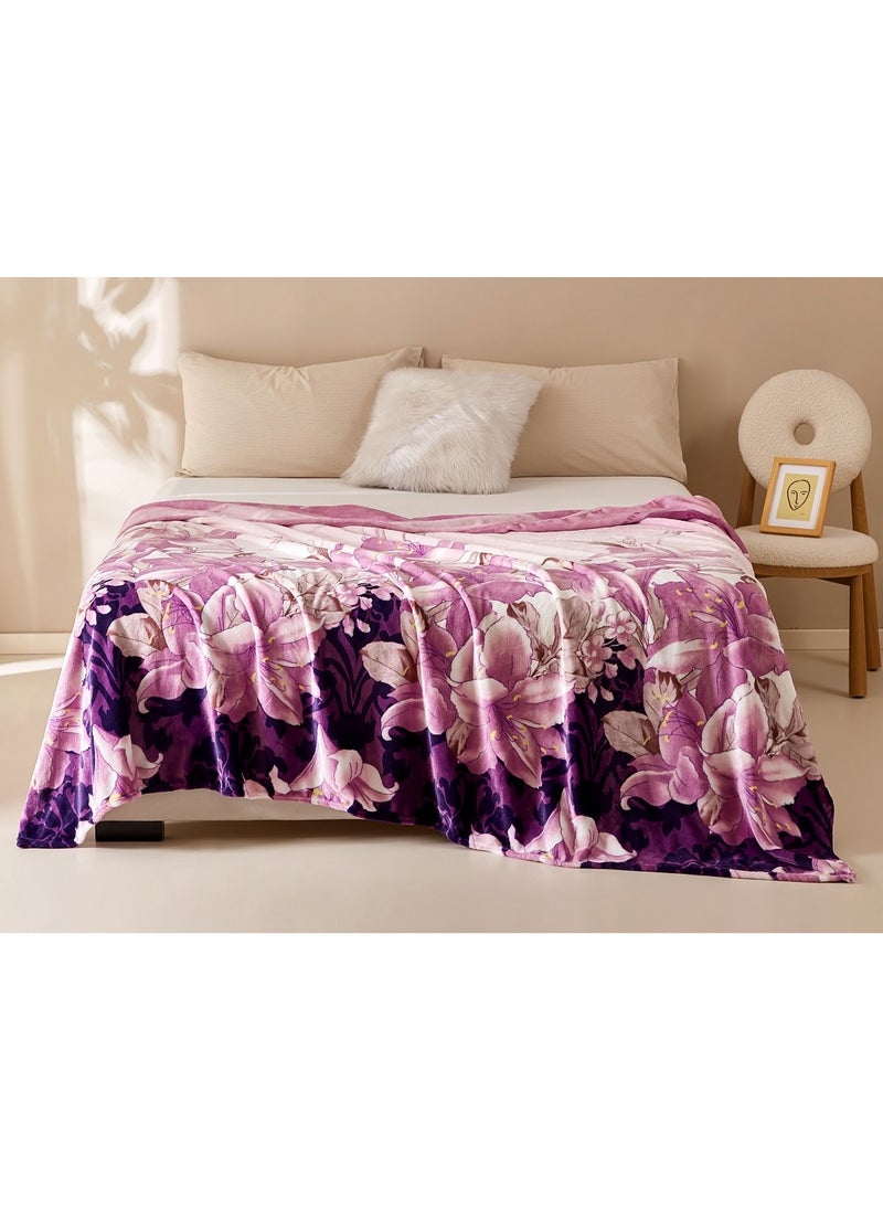 RISHAHOME Light weight Extra Soft King Size Solid Blanket all season Flannel Fleece Throw Blanket 200x230cm 100% Polyester-Multicolor  - Image 1