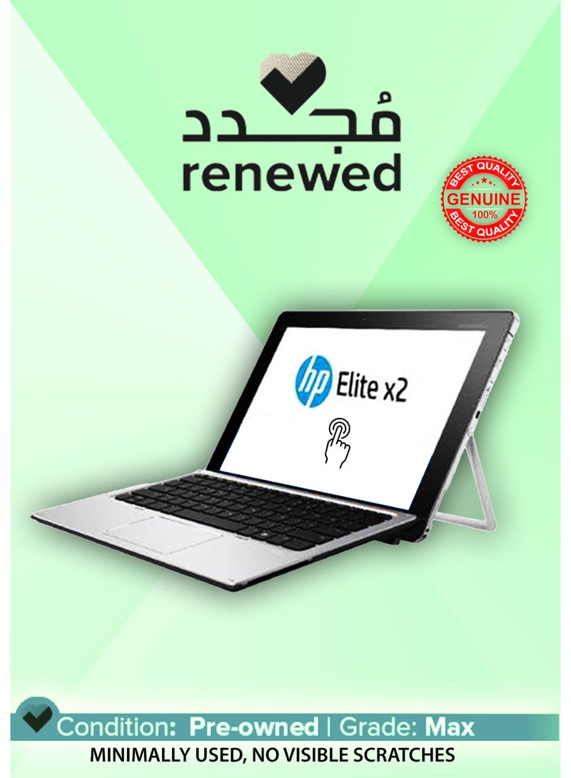 HP Renewed -Elite X2 1012 G1 Laptop With Full HD 12-Inch Display/Touch Screen /Intel Core M5-6Y57/8GbRAM/256Gb SSD/Intel UHD graphics/Windows 10/ English-Arabic Silver English/Arabic Silver - Image 1