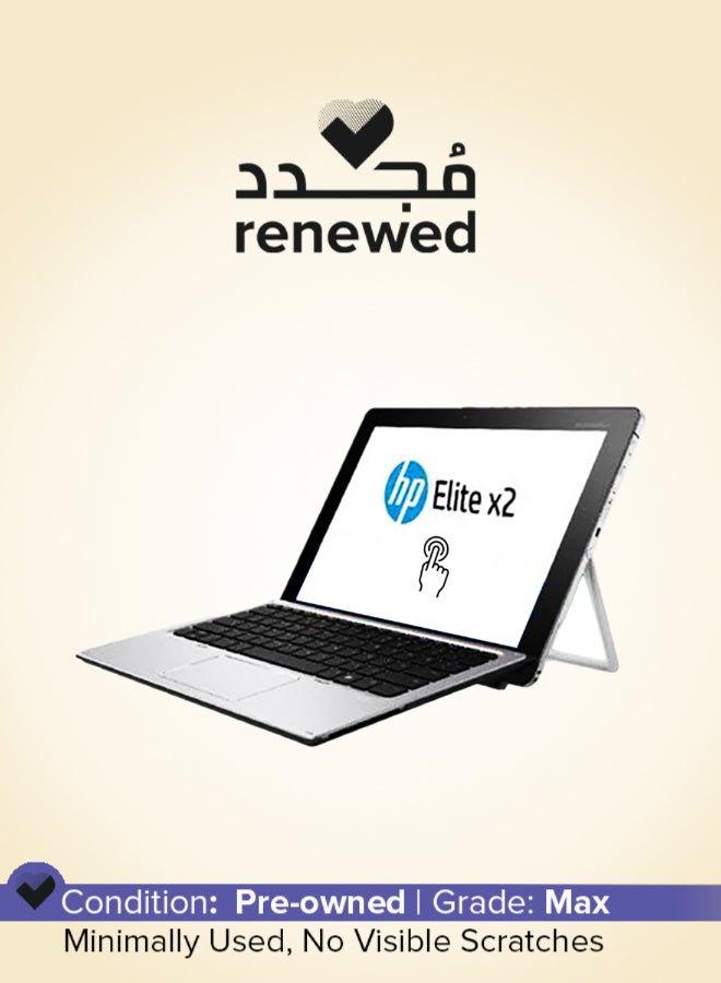 HP Renewed -Elite X2 1012 G1 Laptop With Full HD 12-Inch Display/Touch Screen /Intel Core M5-6Y57/8GbRAM/256Gb SSD/Intel UHD graphics/Windows 10/ English-Arabic Silver English/Arabic Silver - Image 1