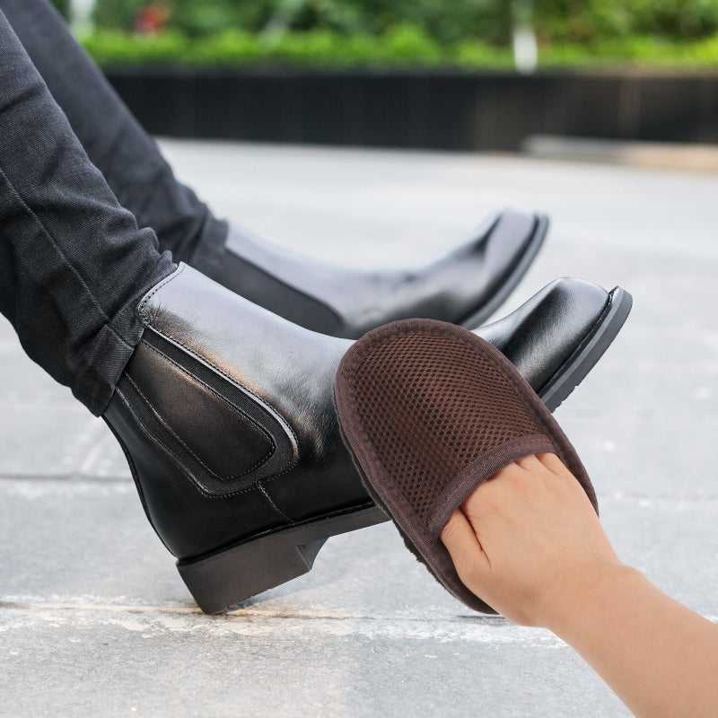 Shoe Sole Cleaner, Reusable Cloth for Leather Shoes and Car Interiors, Glove Design - Image 5