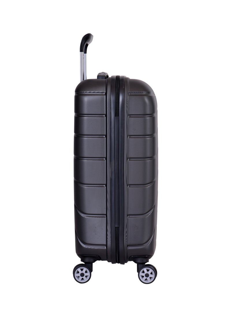 eminent - Voyager Hard side Travel Case Luggage Trolley Makrolon Lightweight with 4 Quiet Double Spinner Wheels Suitcase with TSA Lock KH91 Dark Grey - Image 1