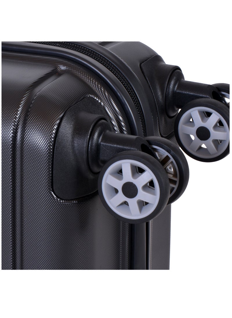 eminent - Voyager Hard side Travel Case Luggage Trolley Makrolon Lightweight with 4 Quiet Double Spinner Wheels Suitcase with TSA Lock KH91 Dark Grey - Image 1