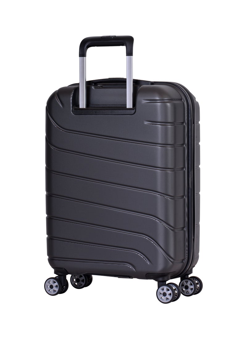 eminent - Voyager Hard side Travel Case Luggage Trolley Makrolon Lightweight with 4 Quiet Double Spinner Wheels Suitcase with TSA Lock KH91 Dark Grey - Image 1